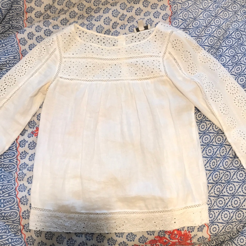 J crew eyelet top